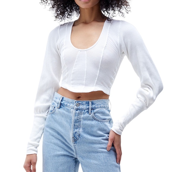 Free People Tops - Free People Petra White Long Sleeve Top Women’s Medium